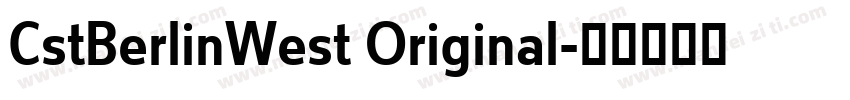 CstBerlinWest Original字体转换